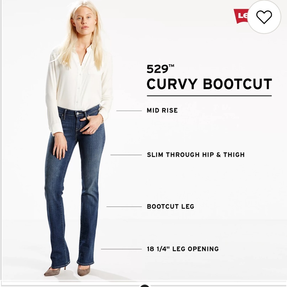 Women's Levi's® 529™ Curvy Bootcut Jeans Size 8